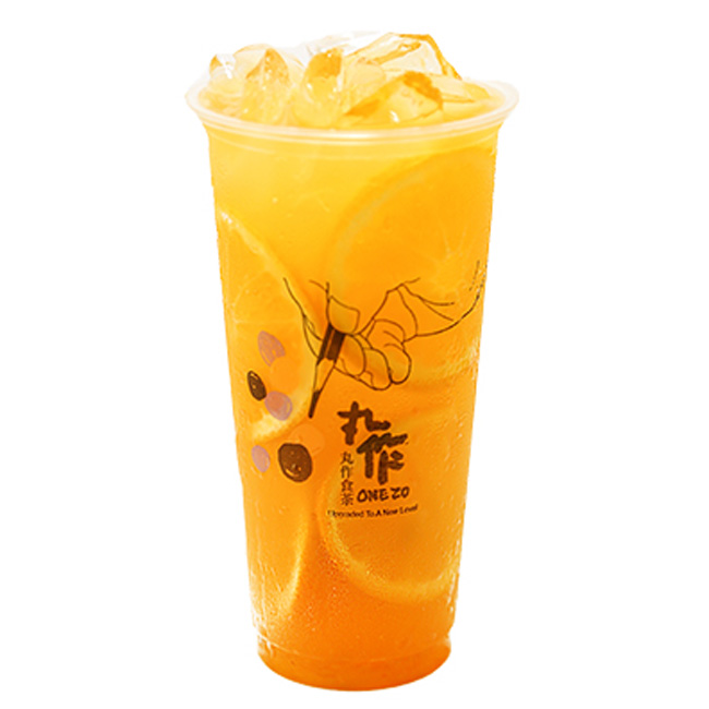 Order Orange Green Tea (L) food online from One Zo store, Garden Grove on bringmethat.com