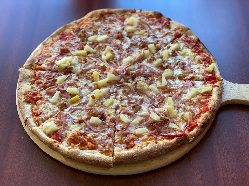 Order Med Hawaiian Pizza food online from Piemonte Pizza & Grill store, Providence on bringmethat.com