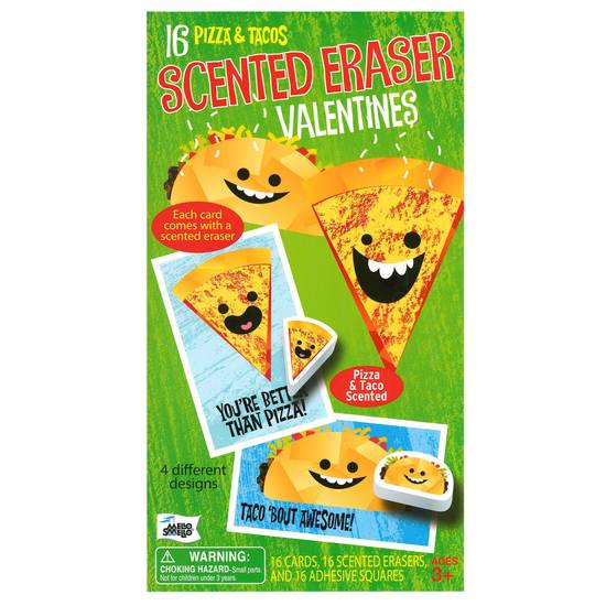 Order Mello Smello Pizza Taco Scented Eraser Valentine Card Kit food online from Cvs store, HUDSON on bringmethat.com