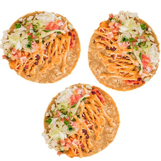 Order 3x Fish Tacos Deluxe food online from District Taco store, Falls Church on bringmethat.com