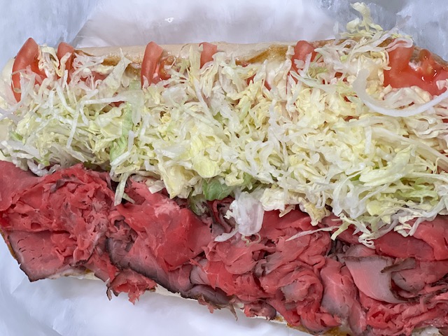 Order Roast Beef Hot Sub food online from Nick Deli And Pizza Inc store, Marlborough on bringmethat.com