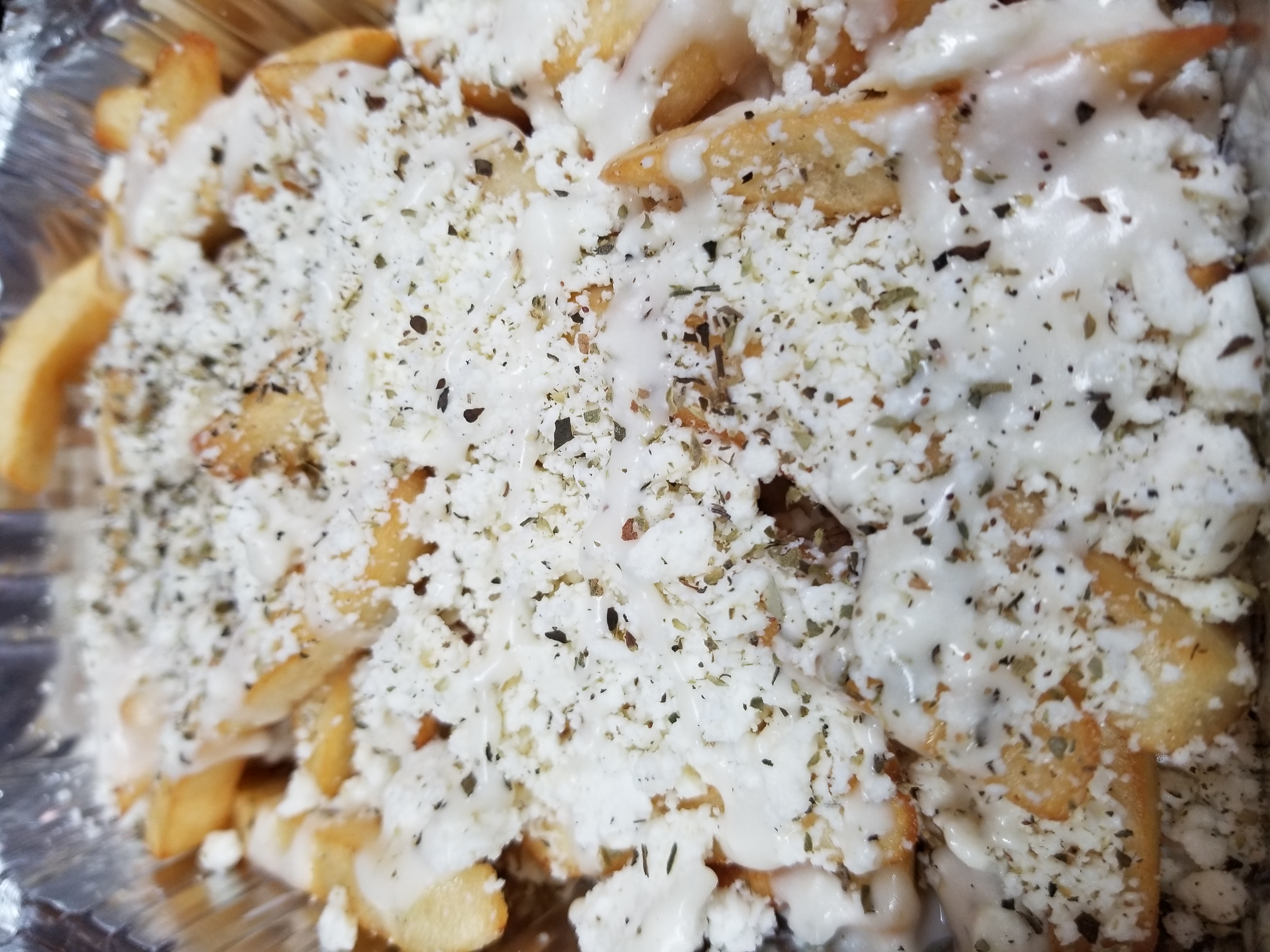 Order Greek Fries food online from Pizzeria Gusto store, Providence on bringmethat.com
