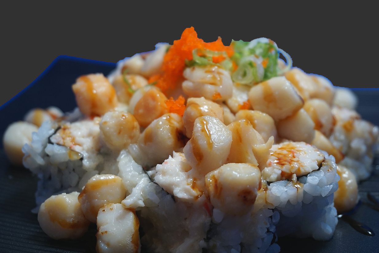 Order BCSR Baked Roll food online from Nonstop Sushi & Sake Bar store, Santa Monica on bringmethat.com