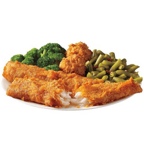 Order 2 Piece Batter Dipped Fish Meal food online from Captain Ds Seafood Restaurants store, Birmingham on bringmethat.com
