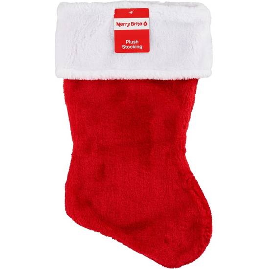 Order Merry Brite 17" Plush Stocking with Cuff food online from CVS store, SOUDERTON on bringmethat.com