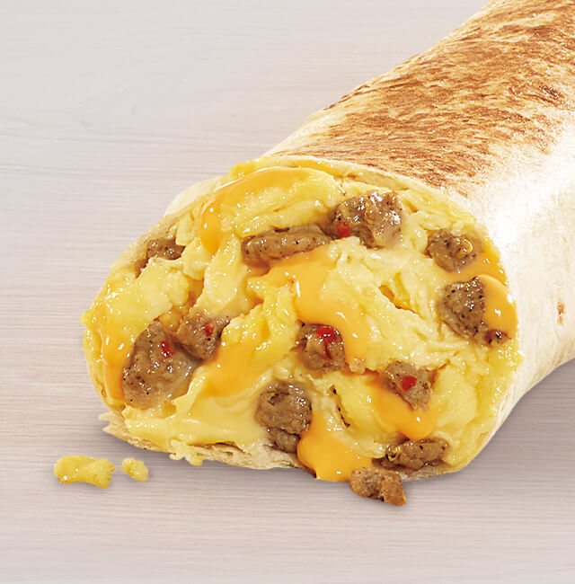 Order Cheesy Toasted Breakfast Burrito Sausage food online from Taco Bell store, Arnold on bringmethat.com