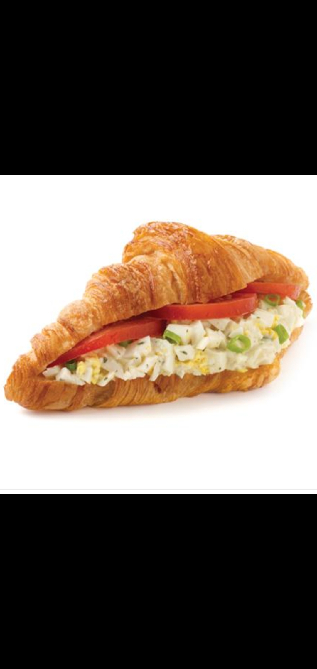 Order Egg Salad With Tomatoes & Green Onions Gourmet Croissant Sandwich  food online from American Gourmet Foods Deli store, New York on bringmethat.com