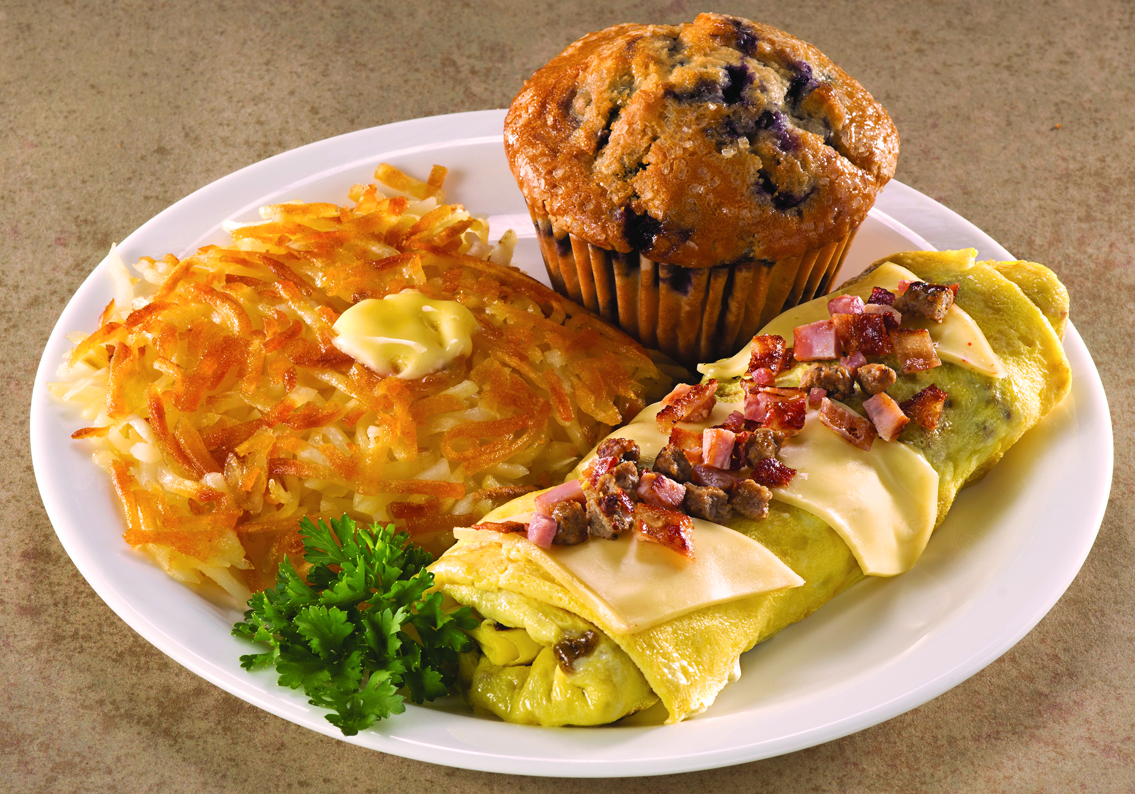 Order Meat Lover's Omelette food online from Fryn’ Pan store, Sioux Falls on bringmethat.com