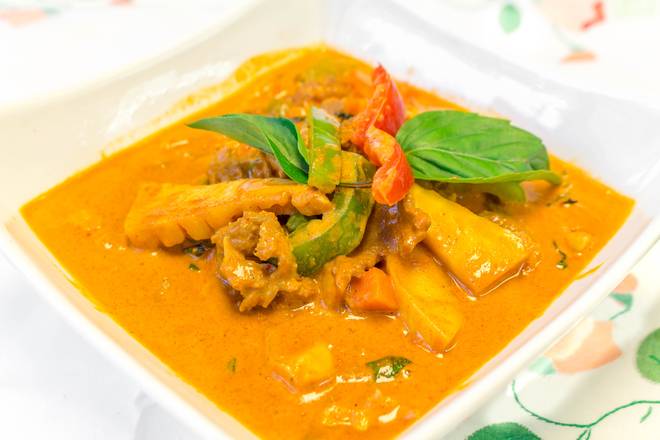 Order Red Curry food online from Thai chili cuisine store, Santa Clara on bringmethat.com