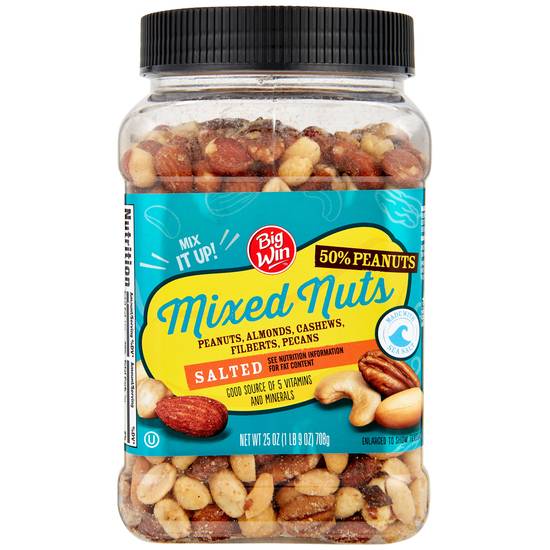 Order Big Win Mixed Nuts Salted (25 oz) food online from Rite Aid store, Eugene on bringmethat.com