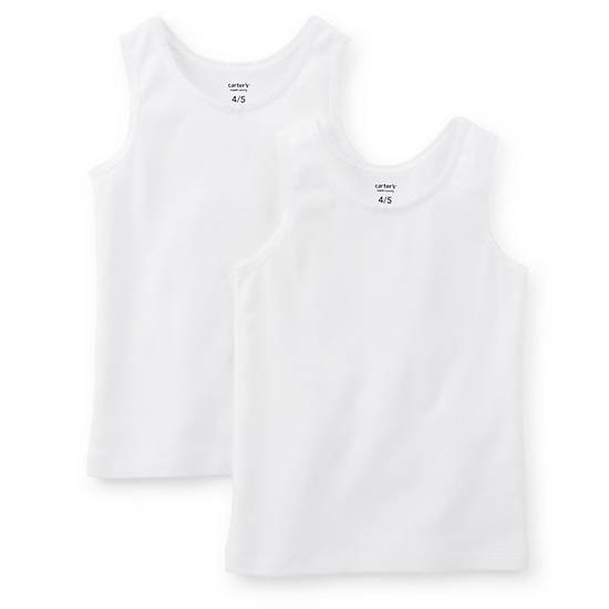 Order carter's® Size 4T 2-Pack Cotton Camisole Tanks in White food online from Bed Bath & Beyond store, Lancaster on bringmethat.com
