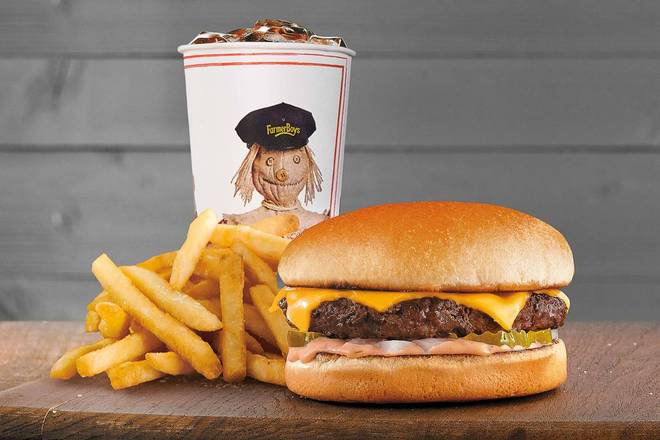 Order 1/3 lb Natural® Cheeseburger Combo food online from Farmer Boys store, Victorville on bringmethat.com