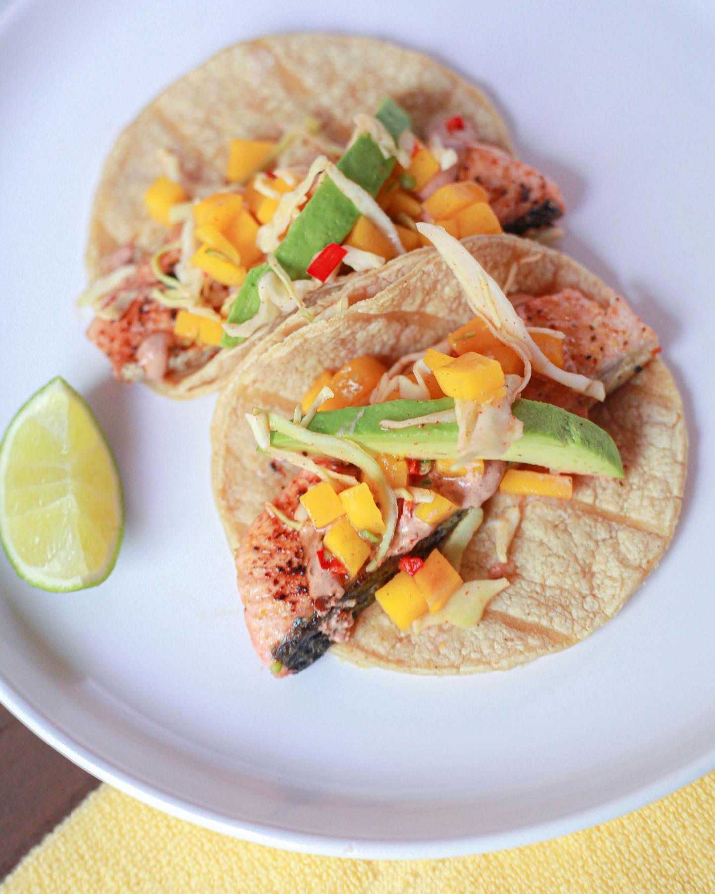 Order Salmon (2 tacos) food online from Don Pez Fish Tacos store, Chicago on bringmethat.com