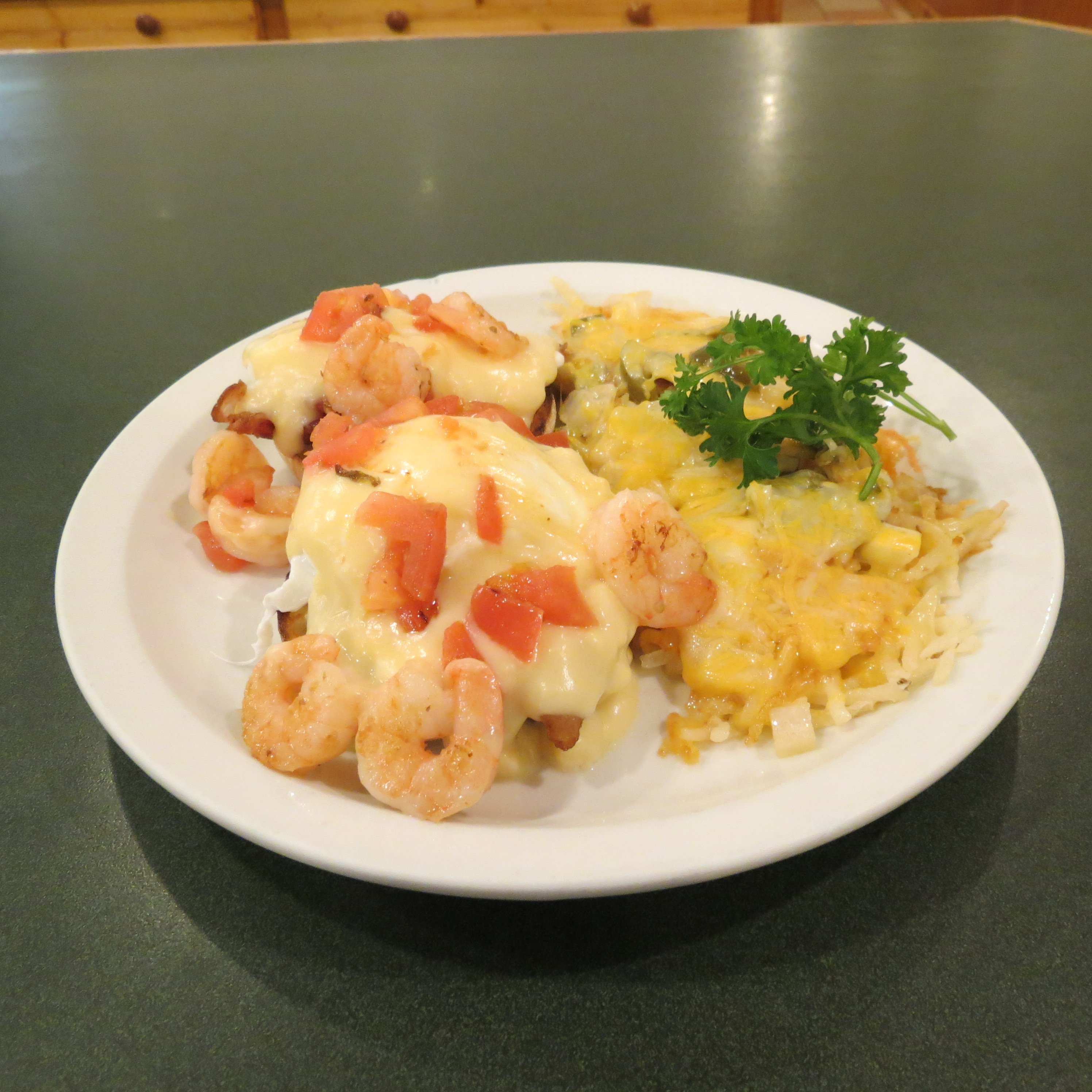Order Shrimp Benedict food online from Grand Day Cafe store, Columbus on bringmethat.com