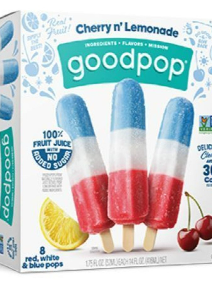Order GoodPop Red, White & Blue Popsicle (1.75 oz x 8-pack) food online from Stock-Up Mart store, Houston on bringmethat.com
