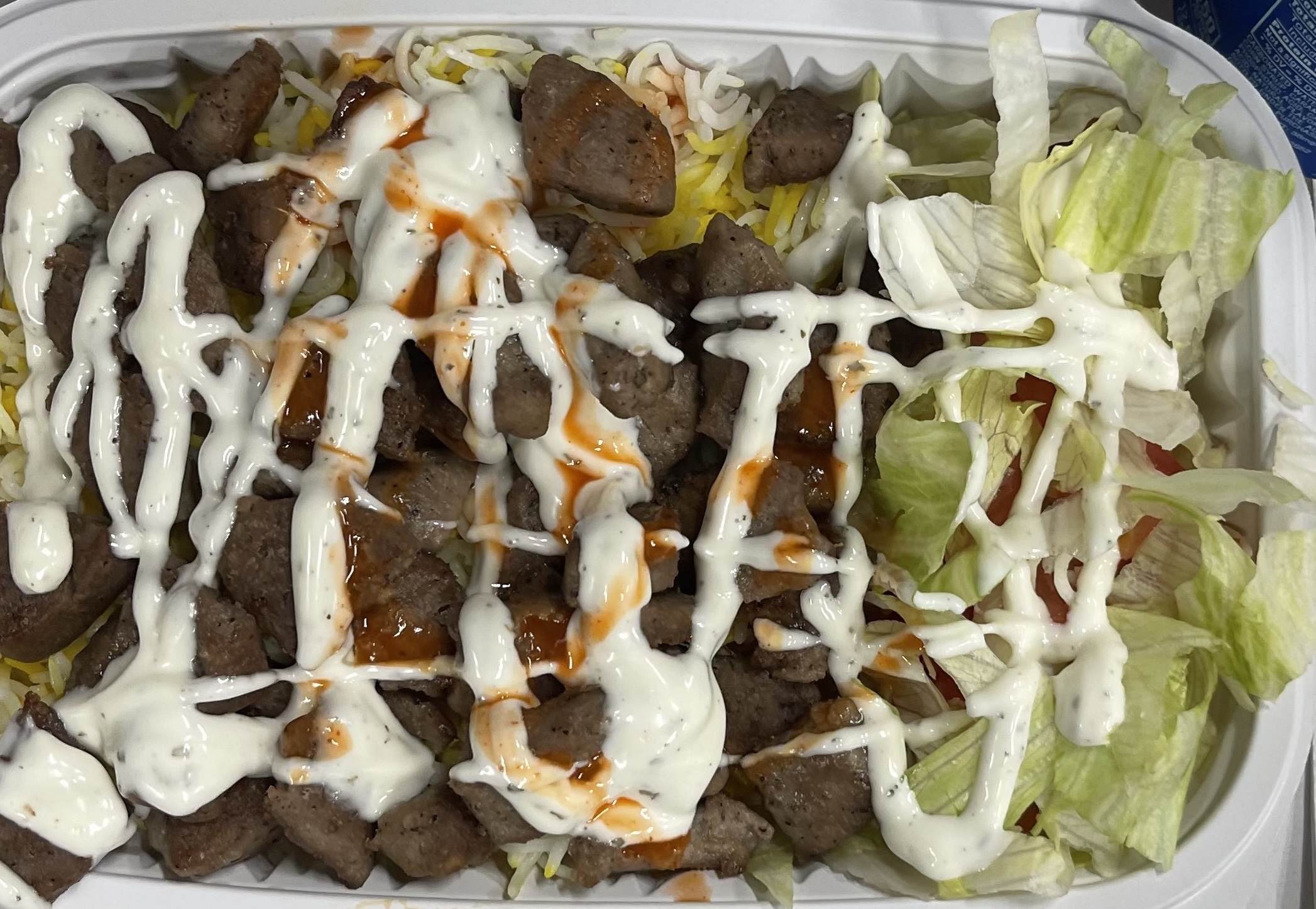 Order Rice with Gyro with a can of soda  food online from Wings Things & Pizza store, Severn on bringmethat.com