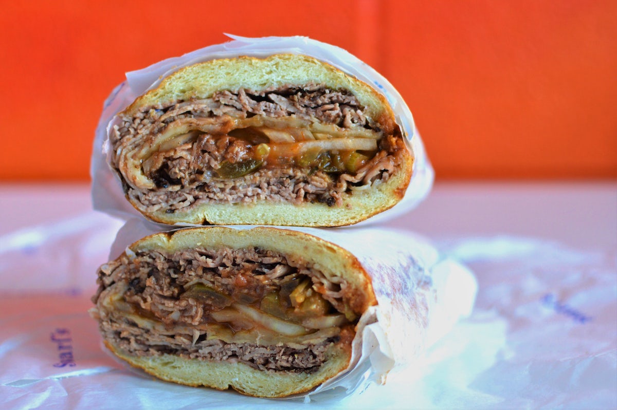 Order Smoked Brisket w/ BBQ Sauce & Swiss Cheese food online from Snarf's store, Austin on bringmethat.com