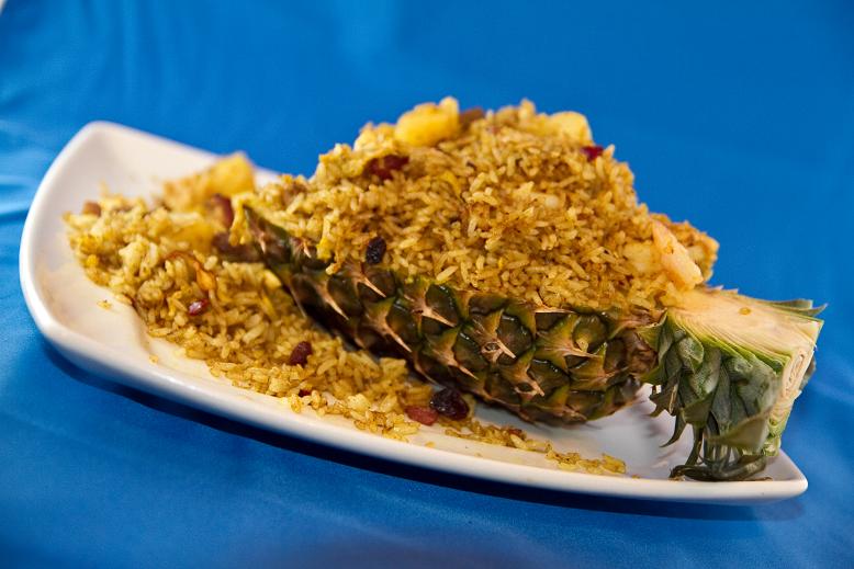 Order Pineapple Fried Rice food online from Red Ginger China Bistro store, Saint Paul on bringmethat.com