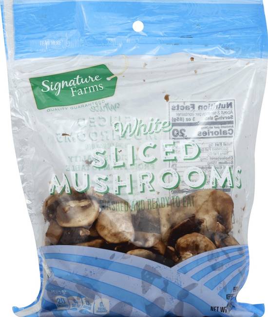 Order Signature Farms · White Sliced Mushrooms (10 oz) food online from Safeway store, Turlock on bringmethat.com
