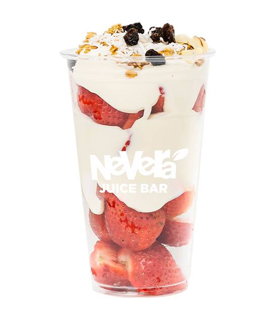 Order Strawberries & Cream food online from Nevera Juice Bar store, Downey on bringmethat.com