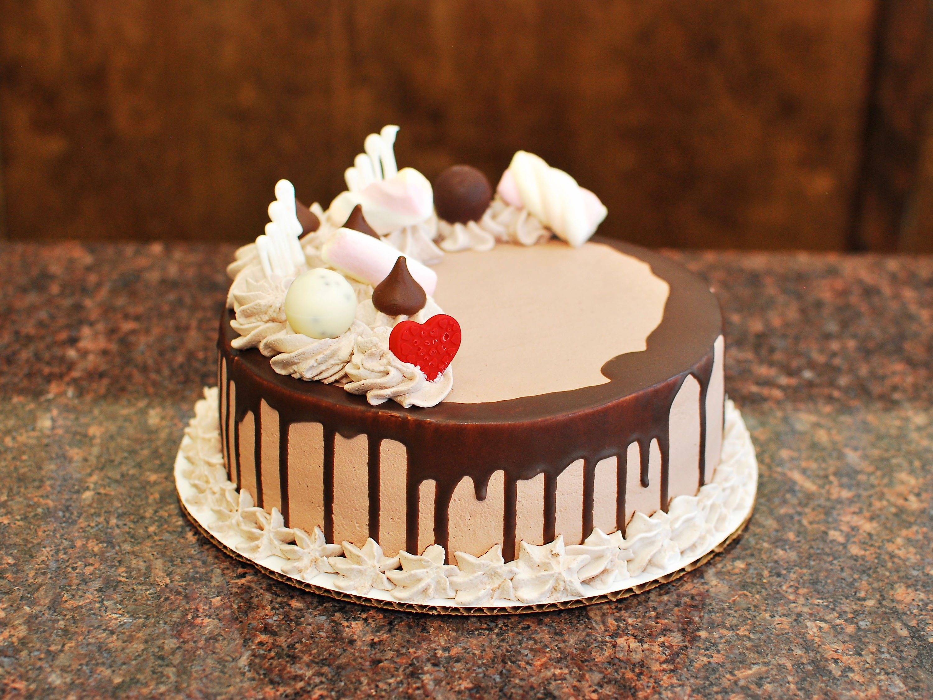 Order 10" Chocolate Mousse Torte food online from Pierre's Bakery store, Chicago on bringmethat.com