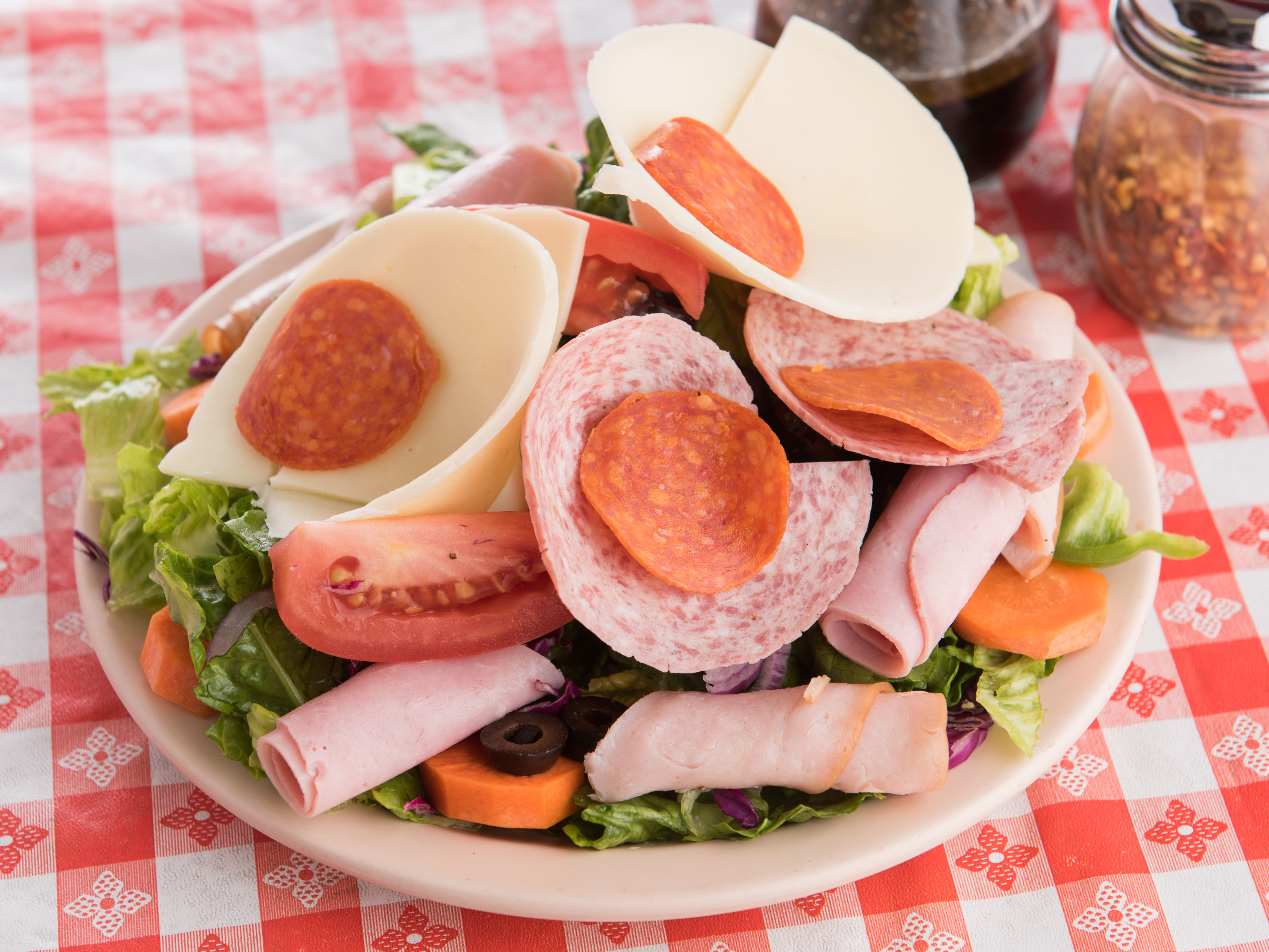Order Antipasto Salad food online from Two Guys Pizzeria store, Houston on bringmethat.com