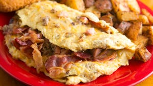 Order Meatlover's Omelet food online from Falmouth Persy's Place store, Falmouth on bringmethat.com