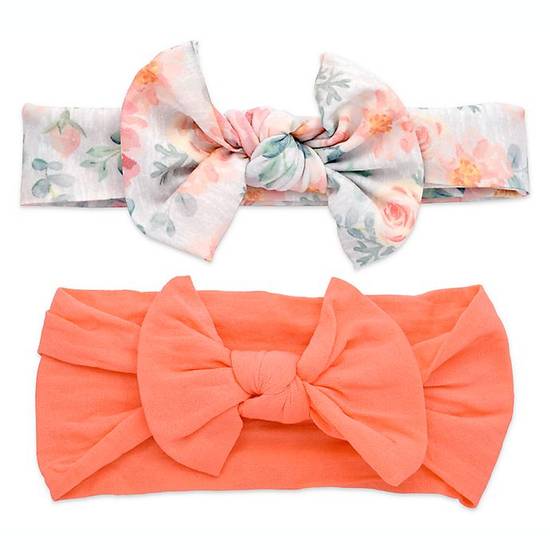 Order Khristie® 2-Pack Floral and Coral Bow Headbands food online from Bed Bath & Beyond store, Lancaster on bringmethat.com