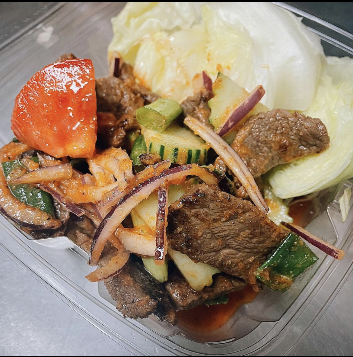Order Beef Salad food online from Siam Treasure Thai Cuisine store, Chicago on bringmethat.com