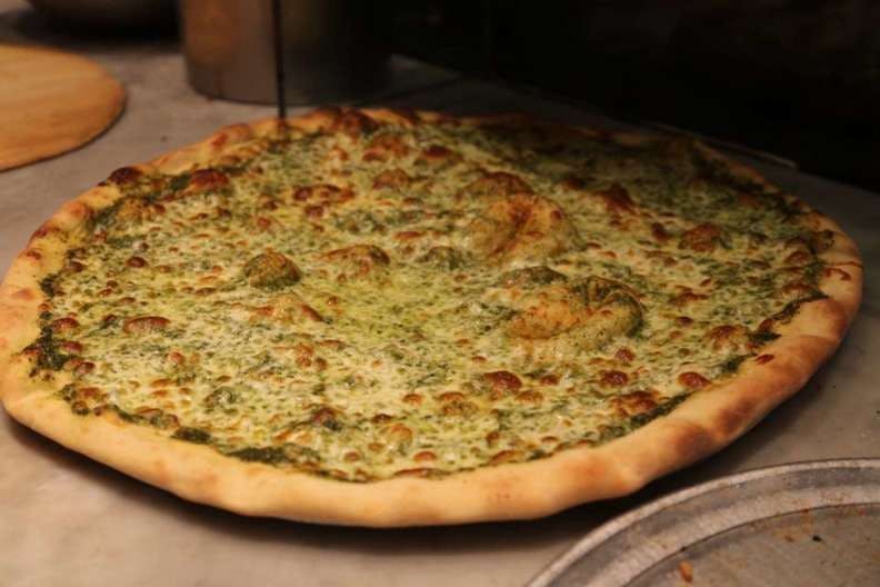 Order Pesto Carciofo Pizza - 10'' food online from Papazzi Pizzeria store, Bellevue on bringmethat.com