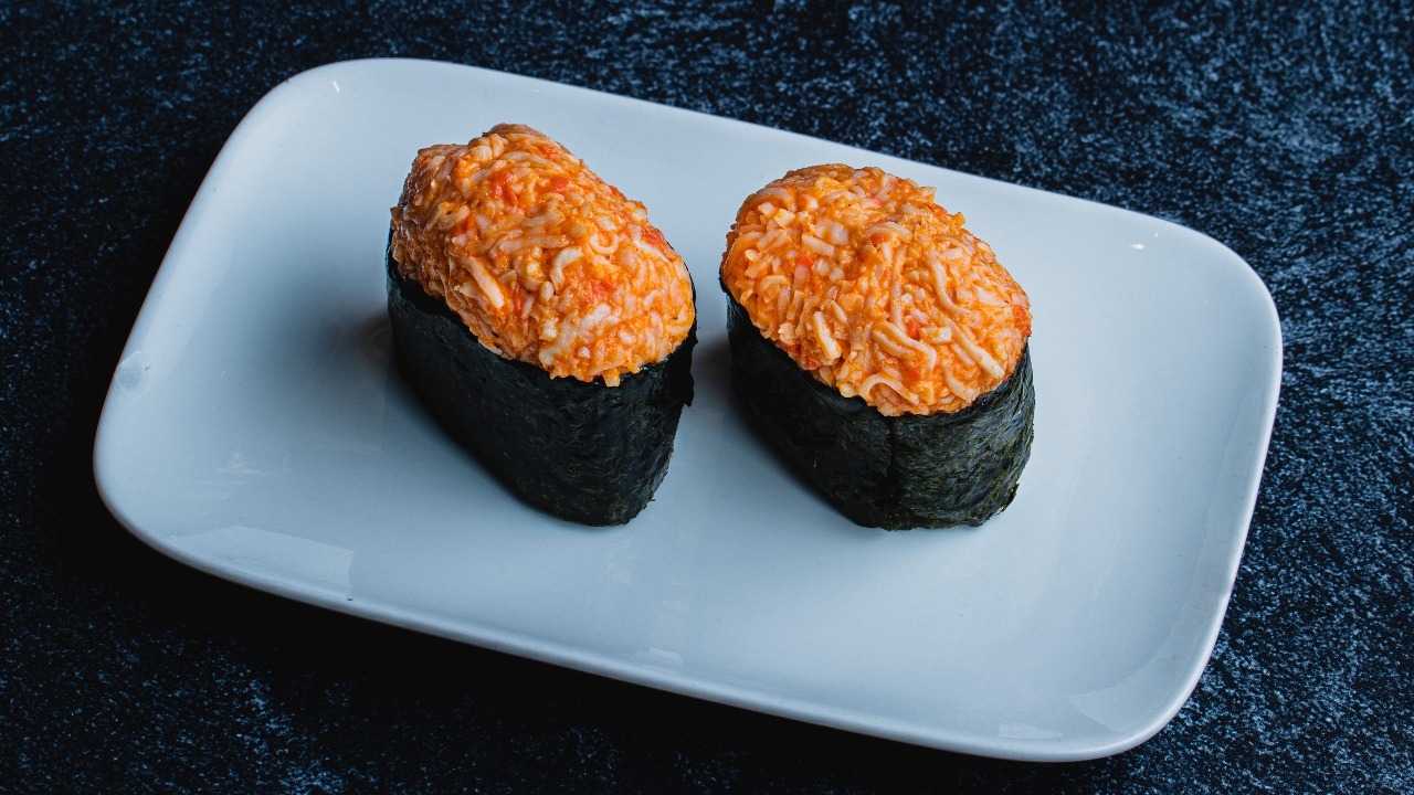 Order Spicy Crab Sushi food online from Bento & Noodles store, Chula Vista on bringmethat.com