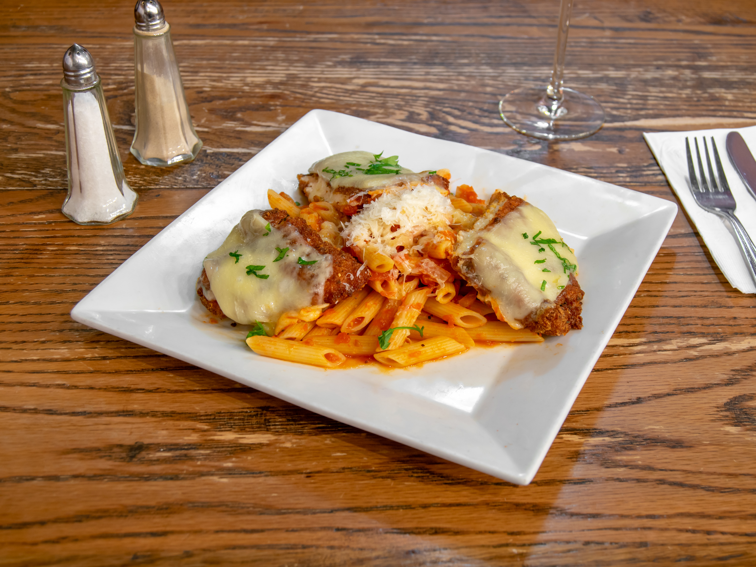 Order Penne Chicken Parmesan food online from Jiangnan Chinese Cuisine store, New York on bringmethat.com