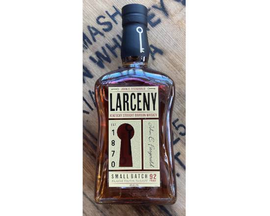Order Larceny Bourbon, 750L whiskey (46.0% ABV) food online from Chris's Liquor- 2203 S Lamar Blvd store, Austin on bringmethat.com