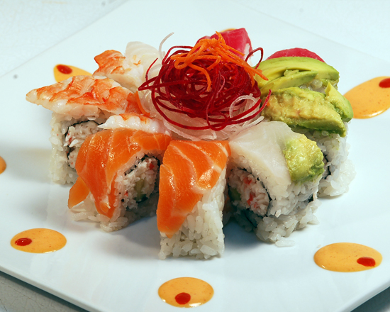 Order Rainbow Roll food online from Sushi Town store, Beaverton on bringmethat.com