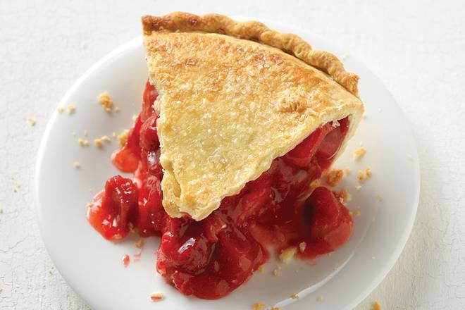 Order Strawberry Rhubarb Pie Slice food online from Village Inn store, Fremont on bringmethat.com