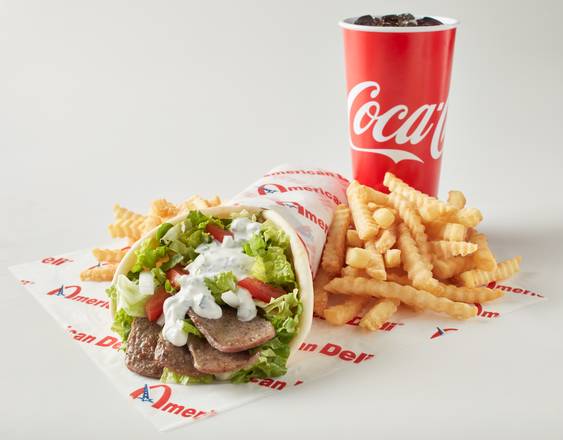 Order Gyro Meal (Fries and Drink) food online from American Deli store, Decatur on bringmethat.com