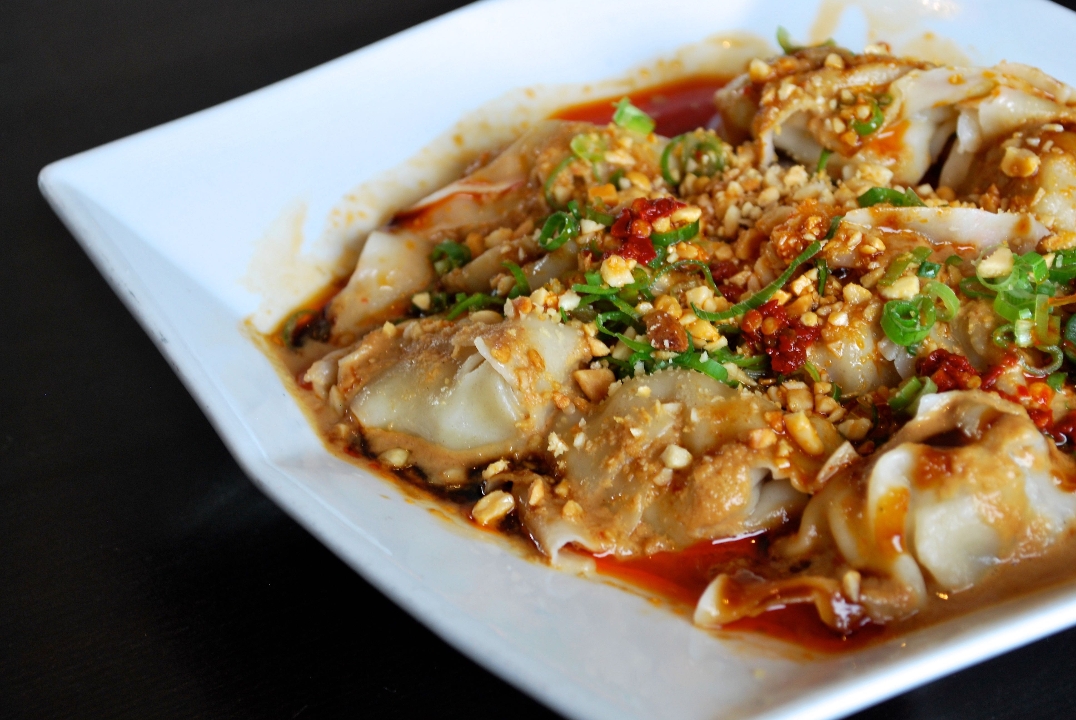 Order Wontons in Sesame Hot Sauce food online from Kung Pao China Bistro store, West Hollywood on bringmethat.com