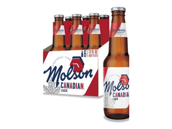 Order Molson Canadian - 6x 12oz Bottles food online from Garfield's Beverage Warehouse store, Chicago on bringmethat.com