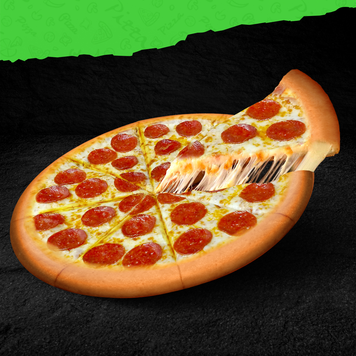 Order Large Pepperoni Stuffed Crust Pizza food online from Piara Pizza store, El Monte on bringmethat.com