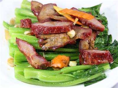 Order BBQ Pork w/ Seasonal Vegetables food online from MingHin Cuisine - Lakeshore East store, Chicago on bringmethat.com