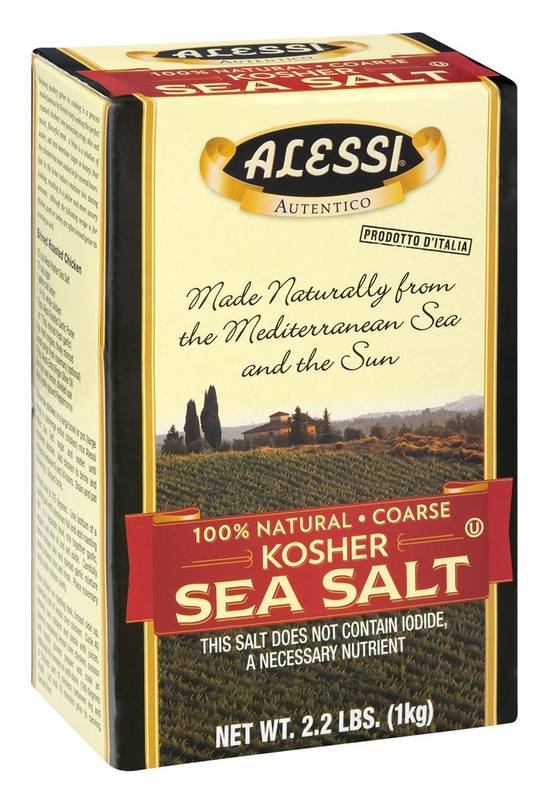 Order Alessi · Kosher Sea Salt (2.2 lbs) food online from Harveys Supermarket store, Baxley on bringmethat.com