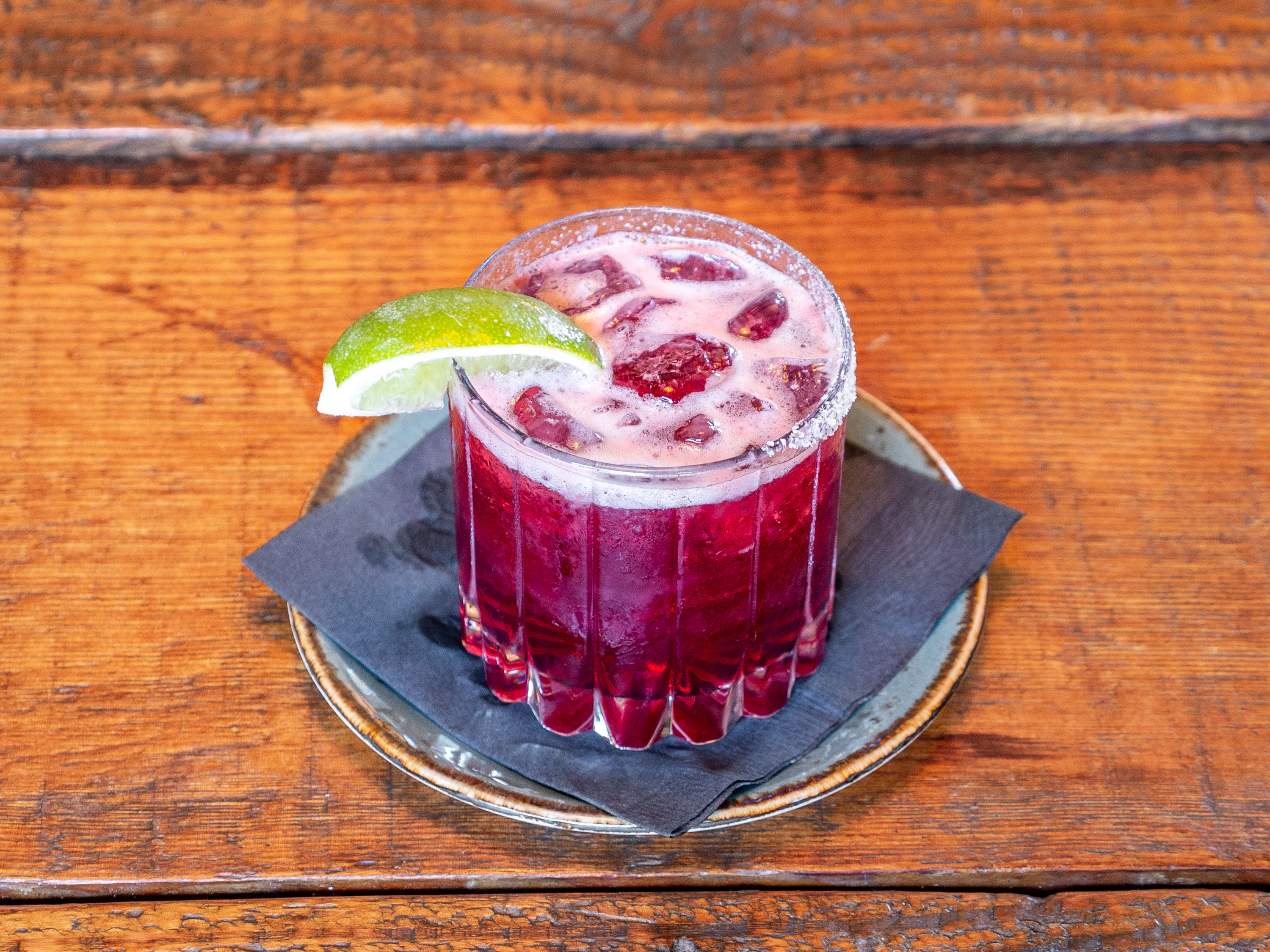 Order Hibiscus Margarita food online from Rustic House Oyster Bar and Grill store, San Carlos on bringmethat.com