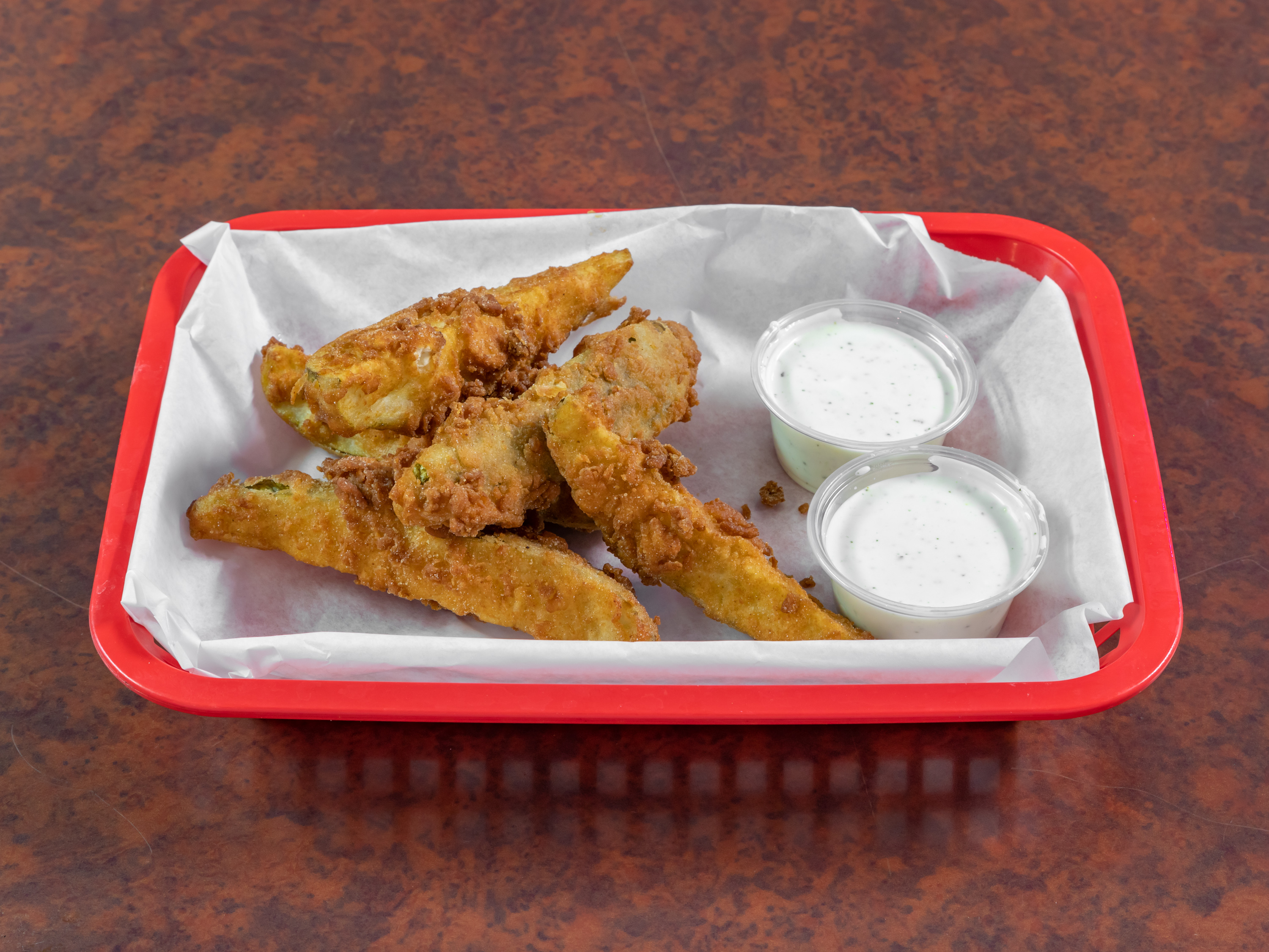 Order Crispy Fried Pickles food online from Tailgaters Sports Bar & Grill store, Glendale on bringmethat.com