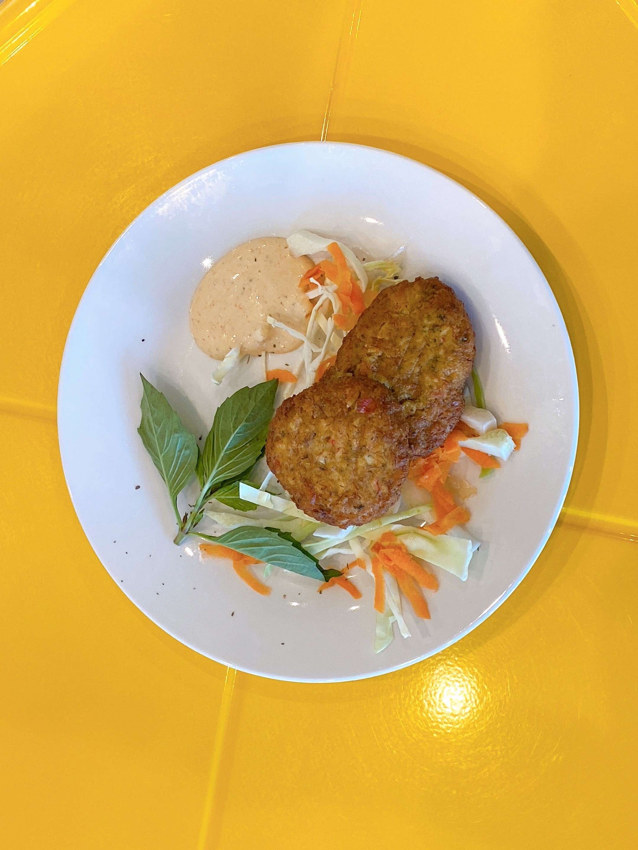 Order  Basil & Mint Crab Cake with Kimchi Aioli food online from Pho Ever store, Newark on bringmethat.com
