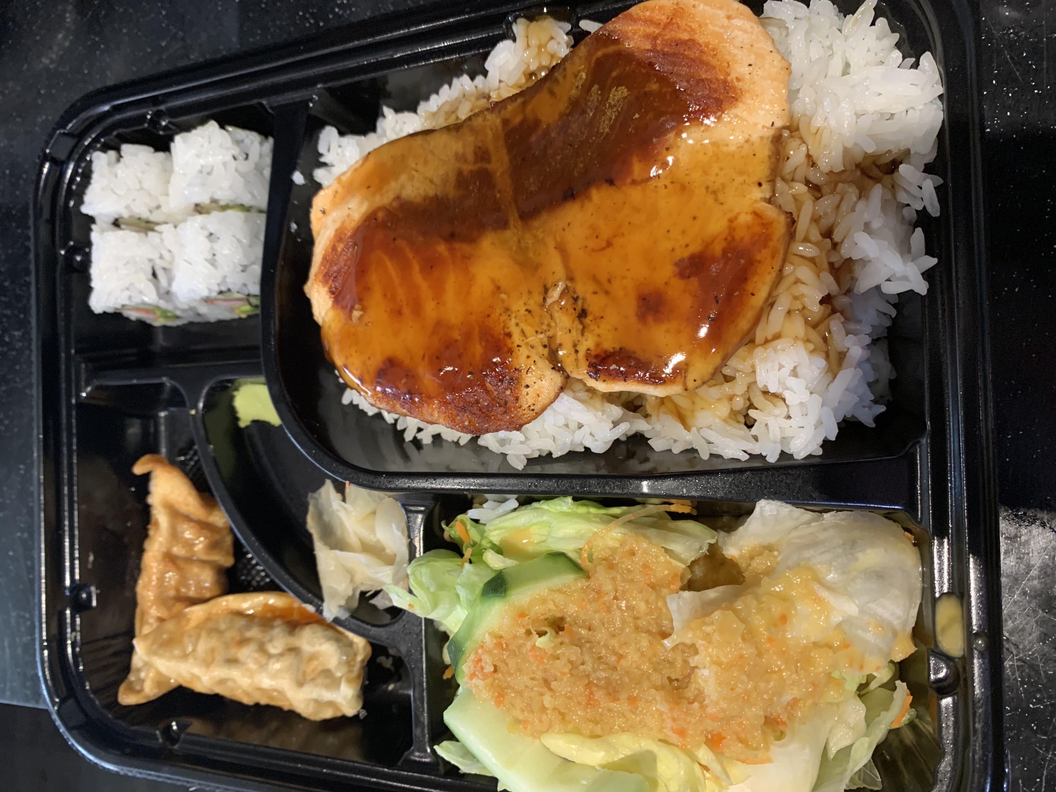Order Salmon Bento Box food online from Fugu Express store, Marietta on bringmethat.com