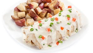 Order Queso Blanco Burrito (890 cal) food online from Jimmy Egg store, Pittsburg on bringmethat.com