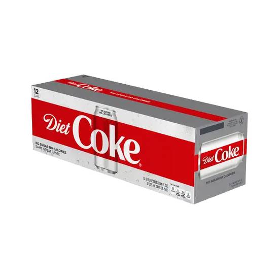 Order Diet Coke 12pk food online from Caseys Carry Out Pizza store, Cedar Rapids on bringmethat.com