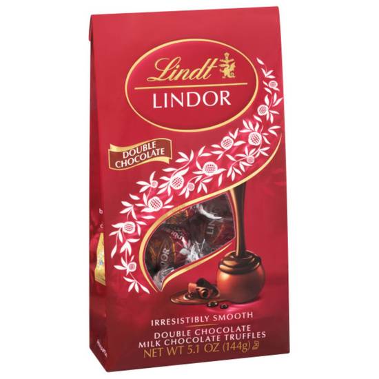Order Lindt LINDOR Double Chocolate Milk Chocolate Truffles, Chocolates with Smooth, Melting Truffle Center, 5.1 oz. Bag food online from Cvs store, CORDELE on bringmethat.com