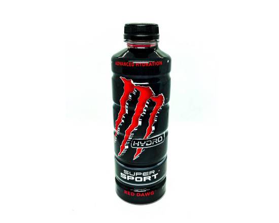 Order Monster Energy Hydro Red Dawg, Super Sport, 20 oz food online from Pacific Liquor Market store, Bell Gardens on bringmethat.com