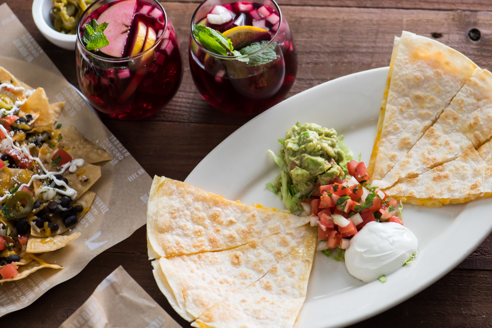 Order 3 Cheese Quesadilla food online from Sharkys Woodfired Mexican Grill store, Chatsworth on bringmethat.com